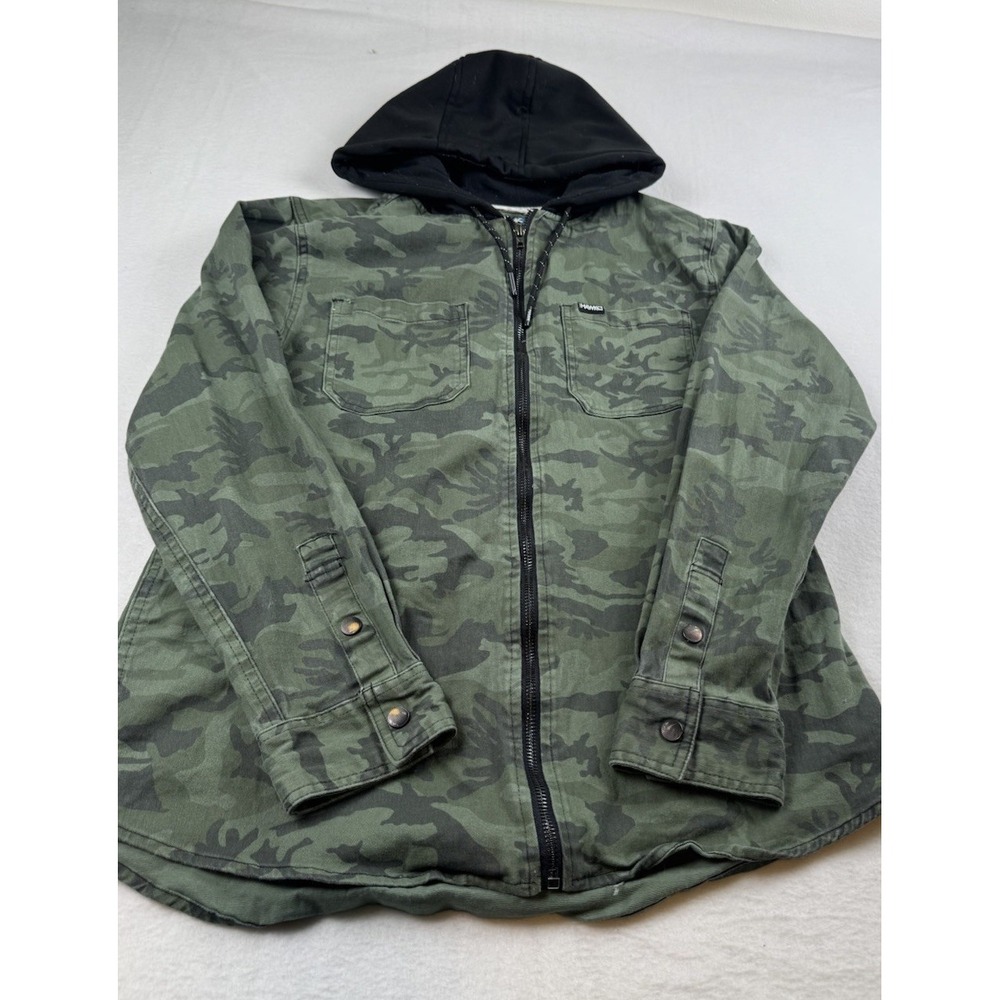 Tony Hawk Boys Size L Camo Military Style Zip Jacket Skater Y2K Vintage